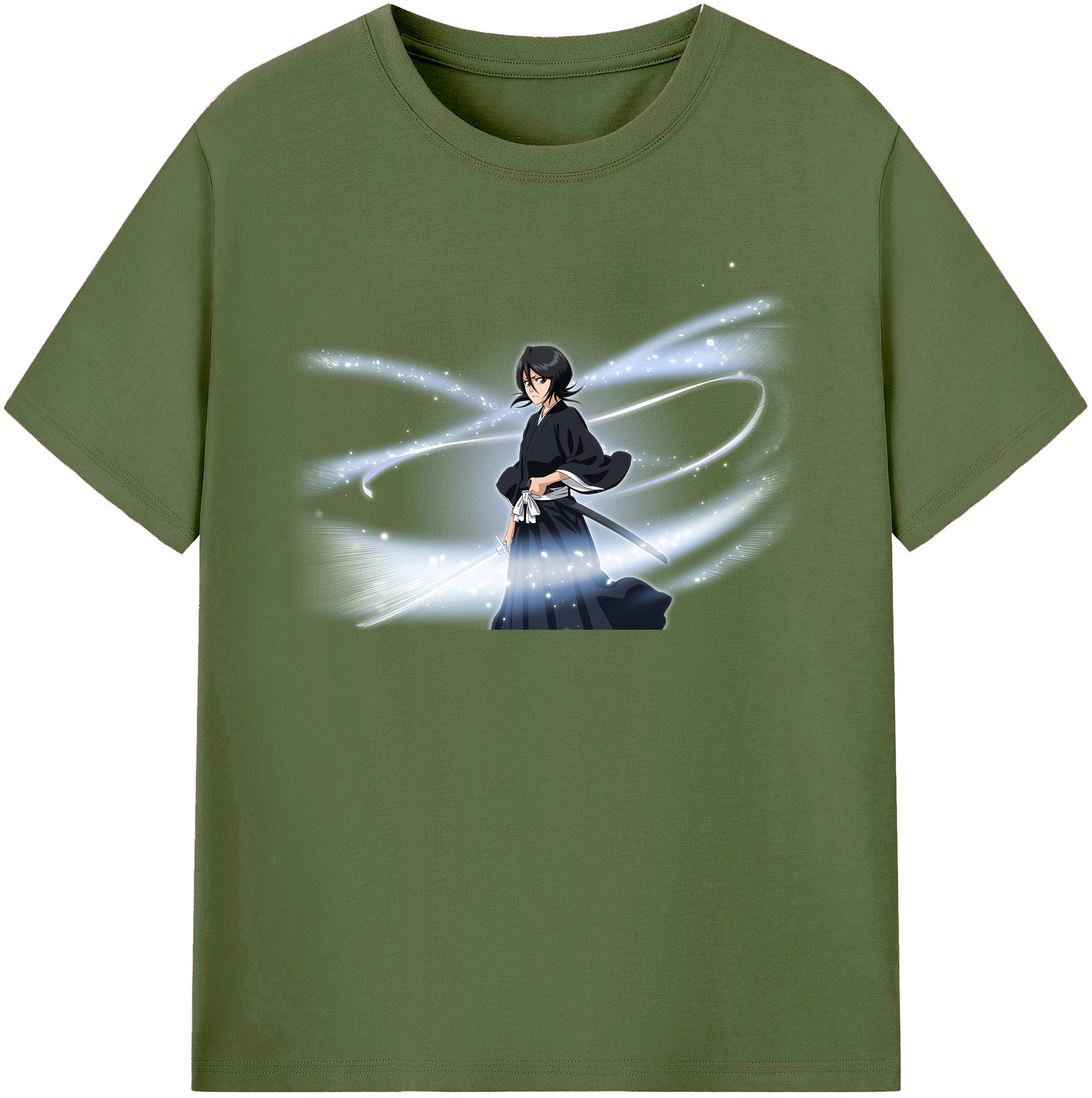 （画像用） ブリーチ 朽木ルキア BLEACH Kuchiki Rukia 綿100％半袖Tシャツ（フロントプリント）